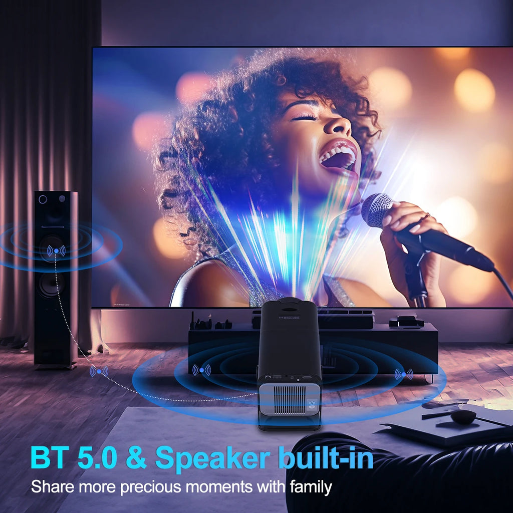 4K Native 1080P Android 11 Projector 390ANSI HY320 Dual Wifi6 BT5.0 Cinema Outdoor Portable Projetor Upgrated HY320